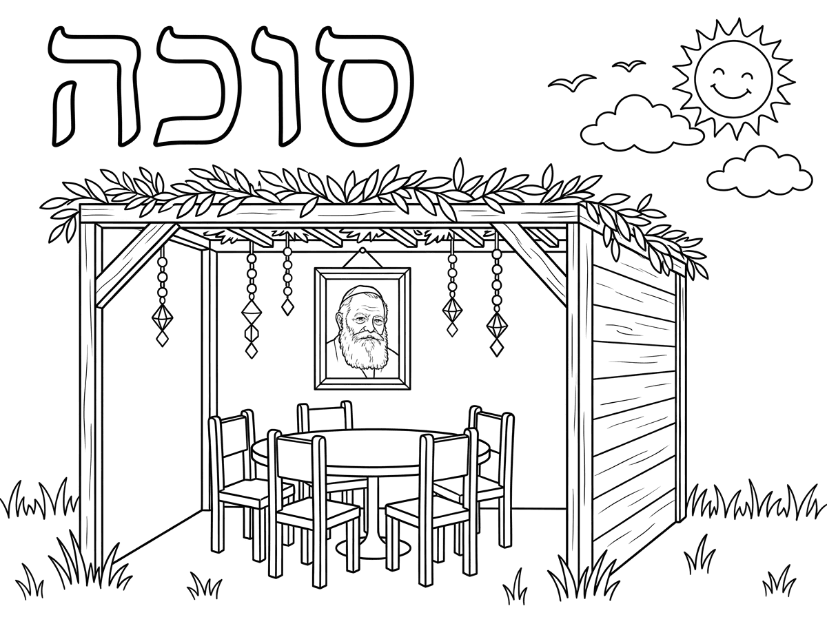 בבתמונה של הרבי יש כיתוב למטה של כתוב זה הרבי. תוריד את הכיתוב של המילה הזאת מתחת לתמונה של הרבי. ואם תוכל להוסיף לי עוד דופן רביעית בצד שמאל של ה בצד ימין, סליחה. להוסיף לי דופן בצד ימין של הסוכה.