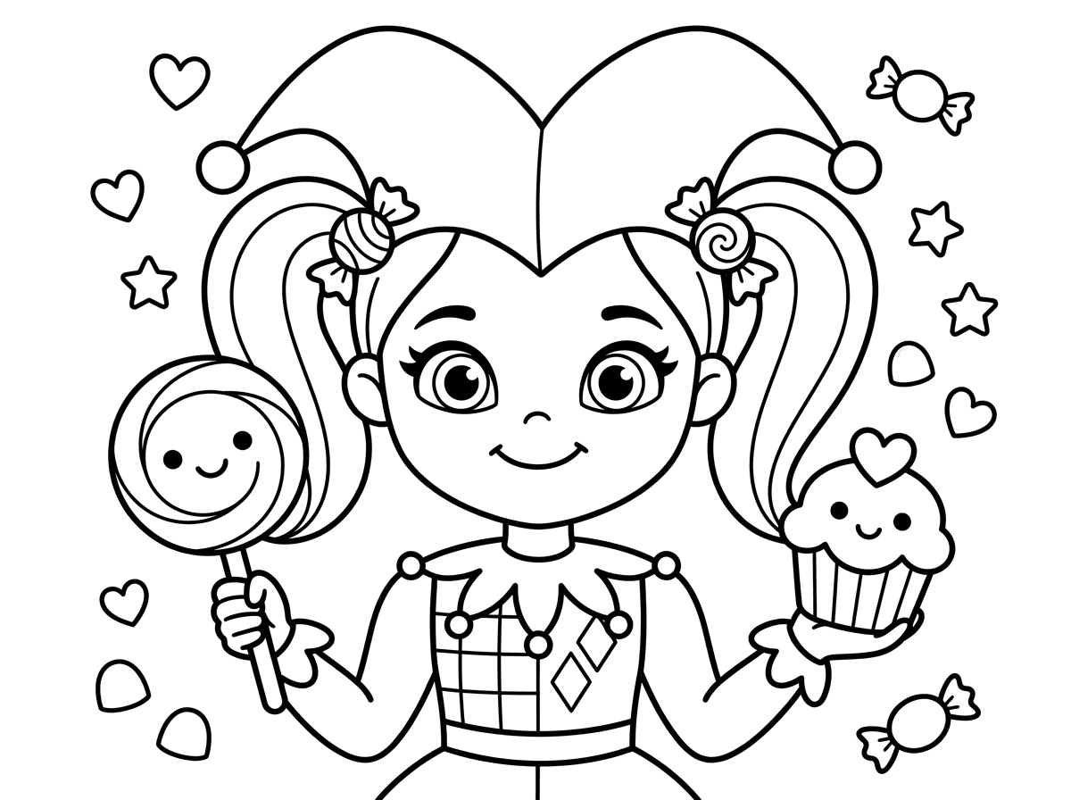 The Harley Quinn should look like sugar.