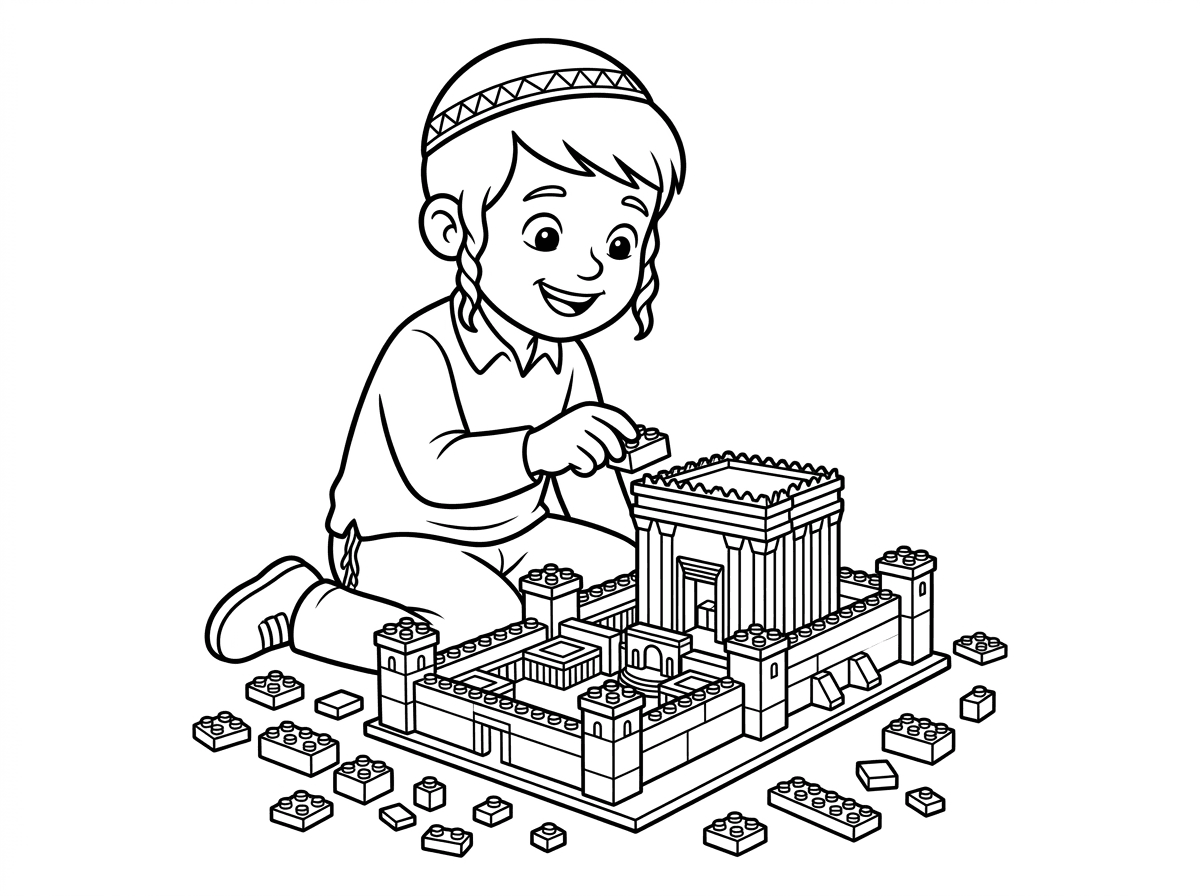 להוסיף לילד כיפה ופיאות בצידי הראש