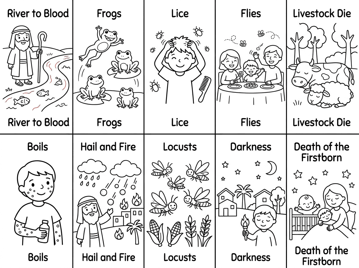 צור לי דף לצביעה של 10 מכות מצרים
נוח לצביעה לילדים בגיל 4