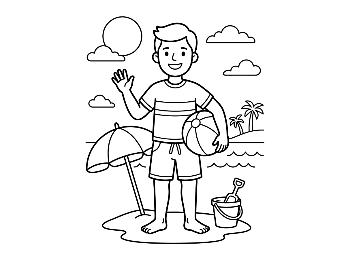 בחור עם בגד ים