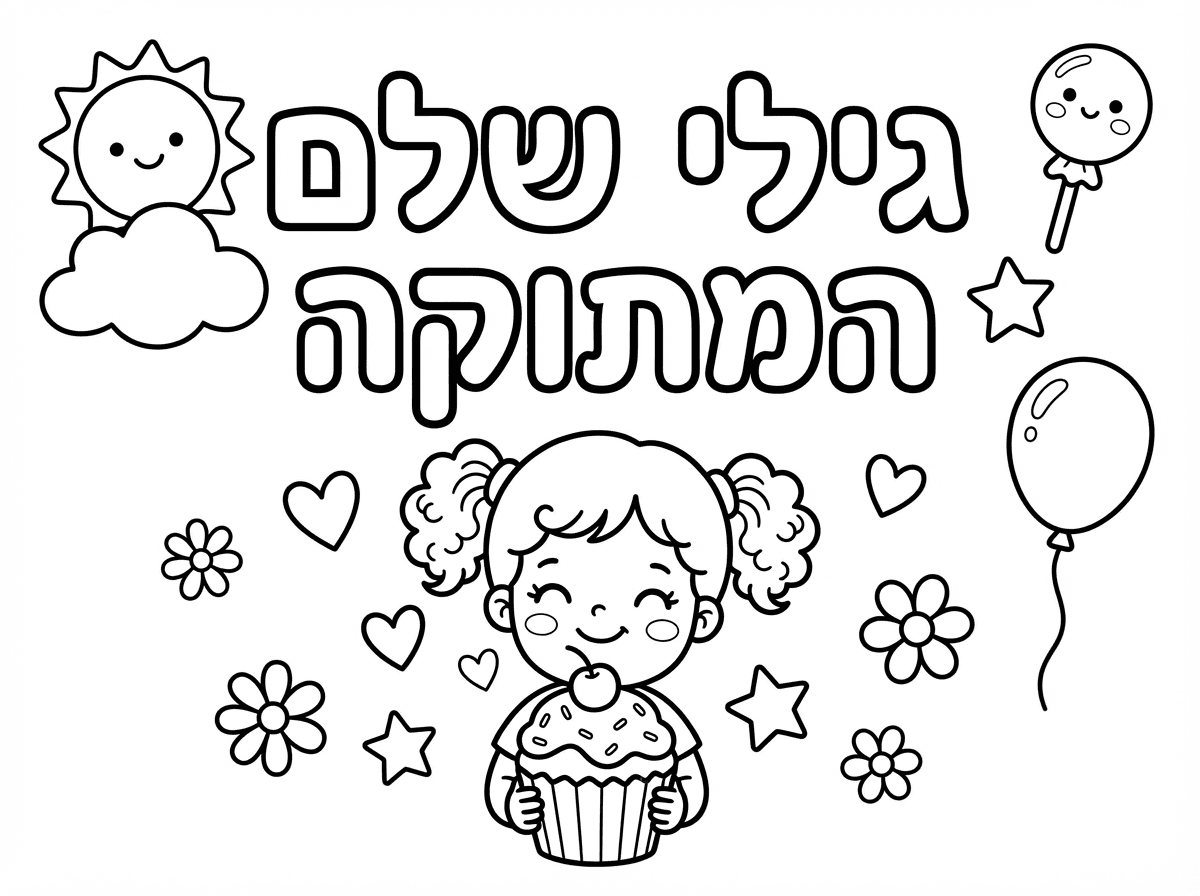 אשמח גם לדפים נוספים. דף עם הכיתוב גילי שלם המתוקה