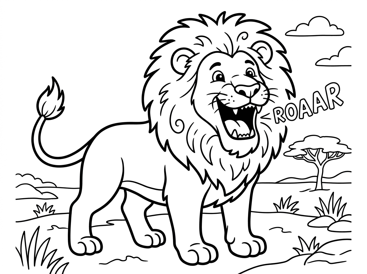 עכשיו תכין דף צביעה של ארי שואג