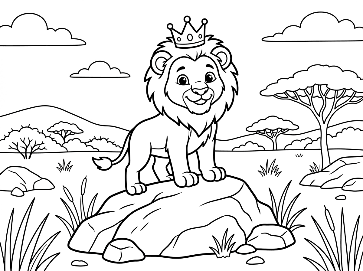 תמונה לצביעה מהסרט מלך האריות