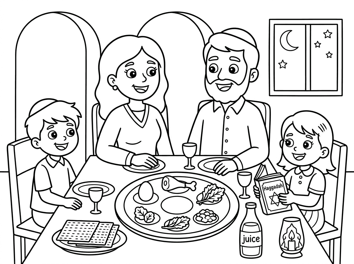 תן לי דף צביעה לפסח