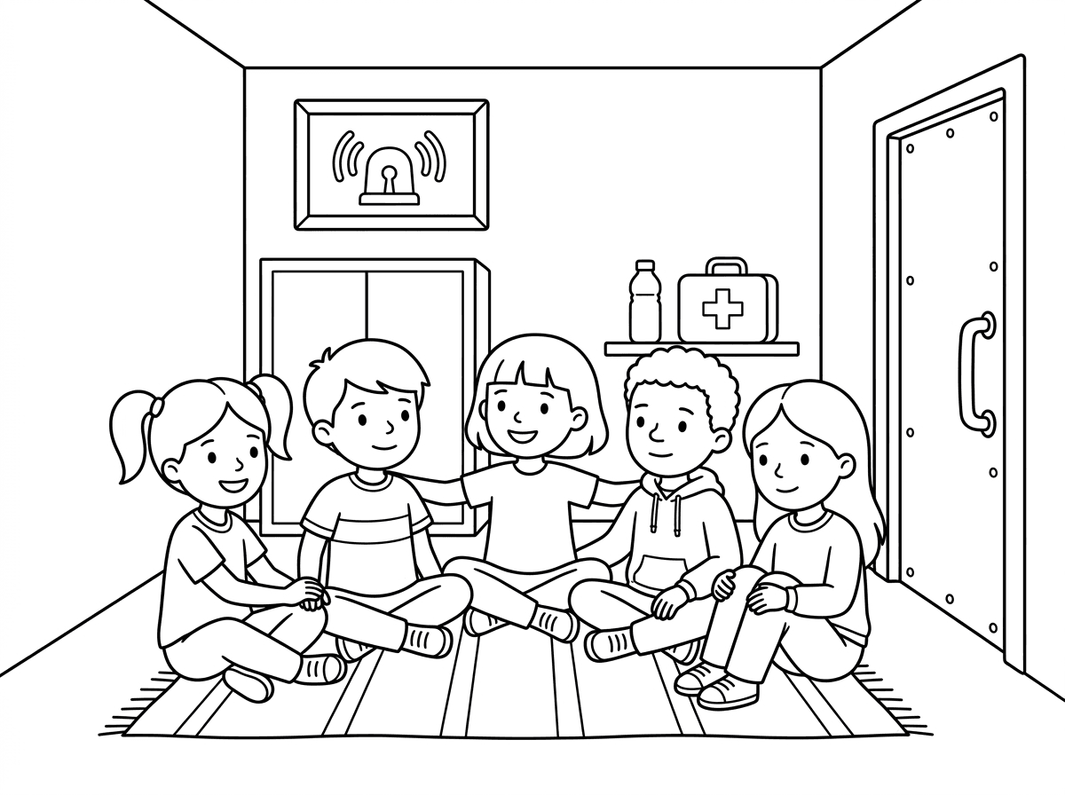 אלה יכול להכין לי דף צביעה של 5 ילדים בממד תוך כדי אזעקות?