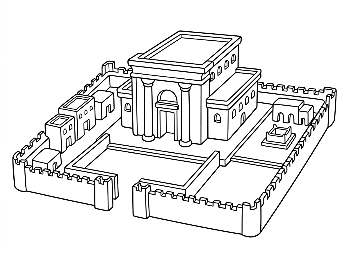 ציור של דגם בית המקדש
