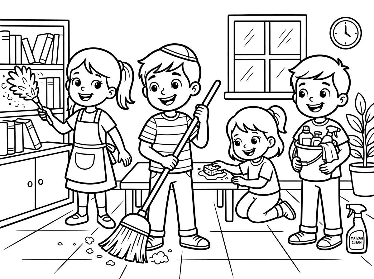 ילדים מנקים לפסח