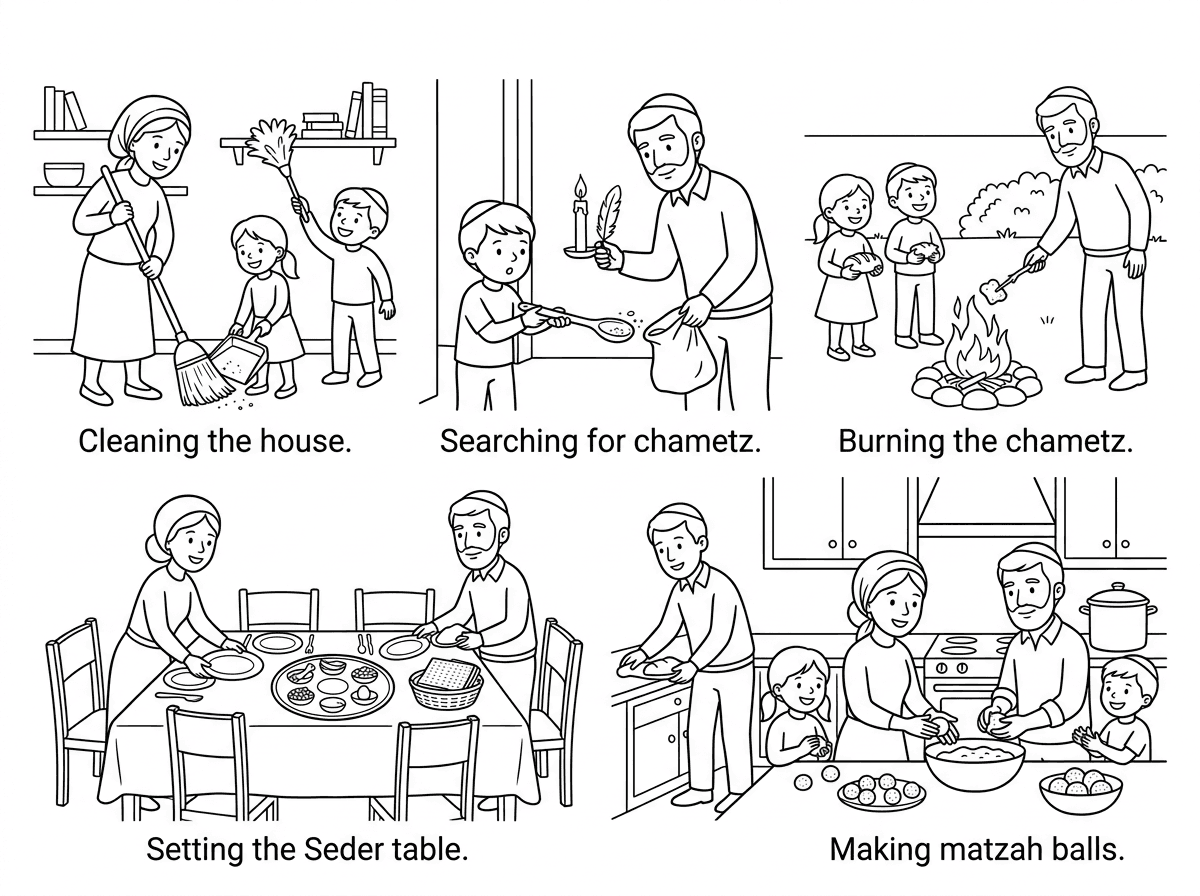 עוד 5 ציורים על הכנות לפסח