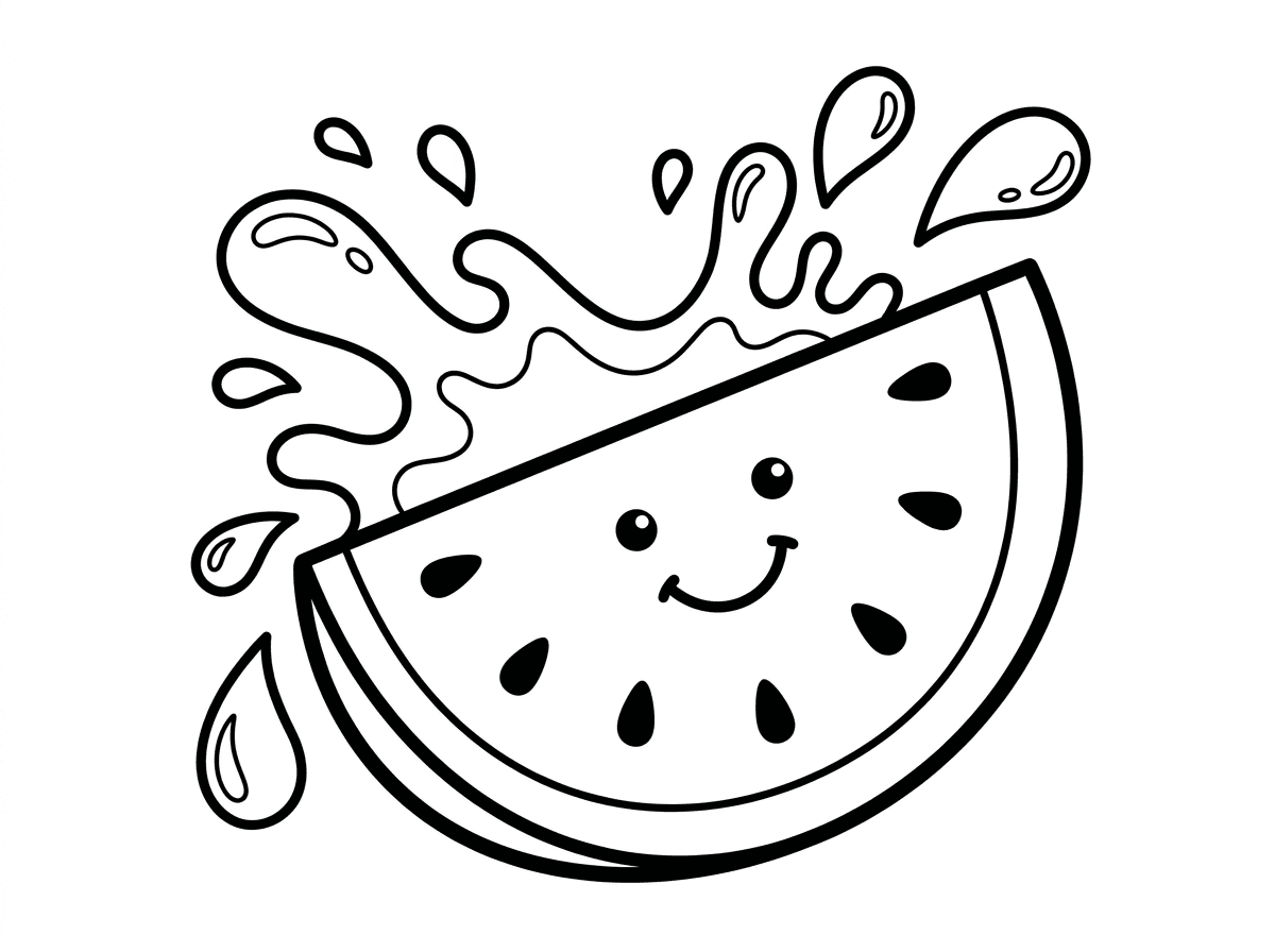 אבטיח ומים מעל האבטיח