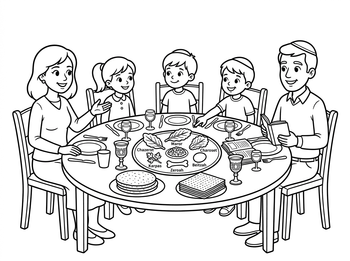 דף צביעה לפסח
