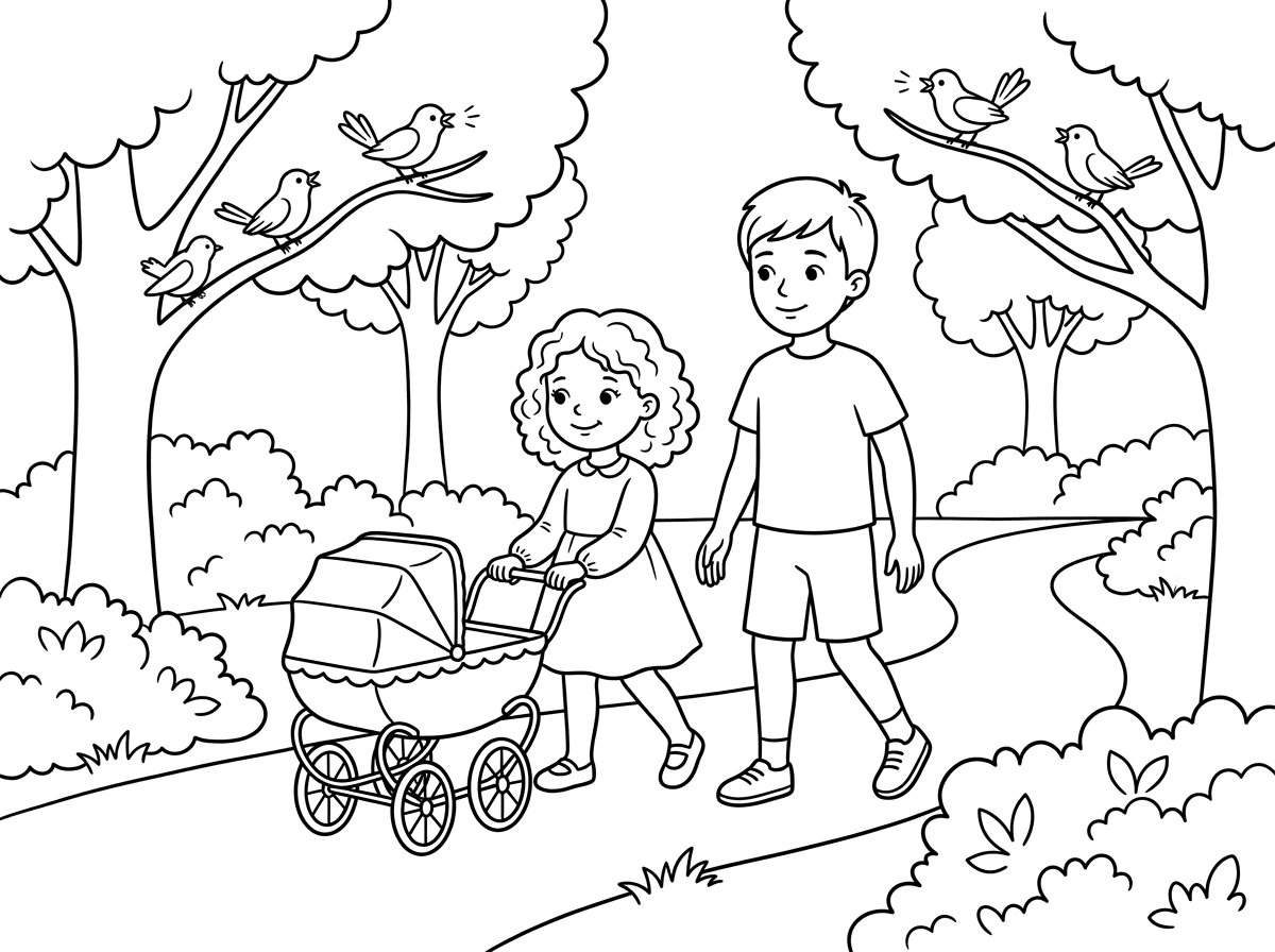 תיצור לי בבקשה לילדה המתולתלת שיצאה עם העגלה לטיול
אח בין 13 שמטייל יחד איתה