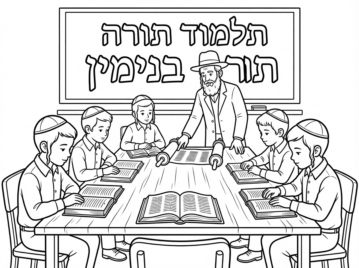 יפה מאוד אפשר להוסיף מעל המלמד שלט "תלמוד תורה תורת בנימין"