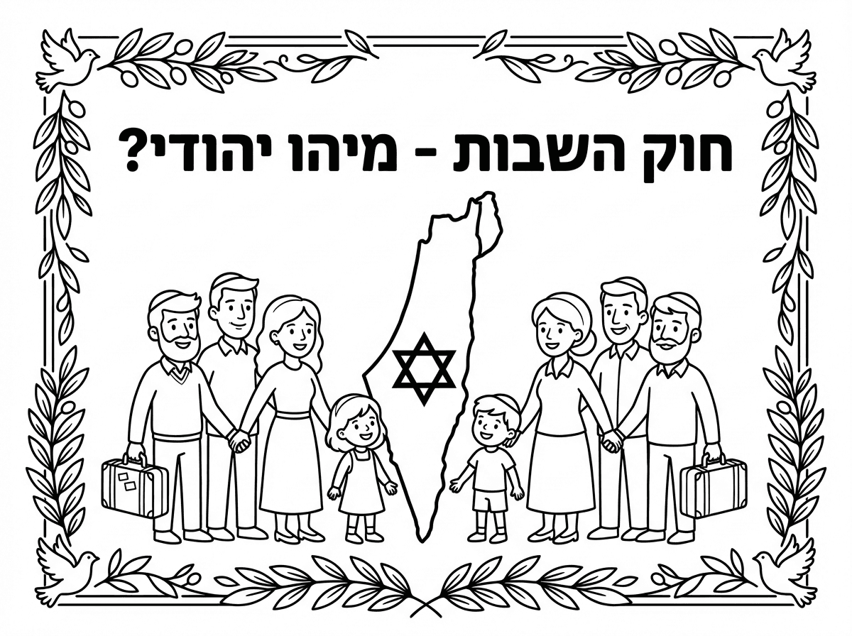 תודה.
תיצור לי דף שער לעבודה בנושא חוק מיהו יהודי- חוק השבות