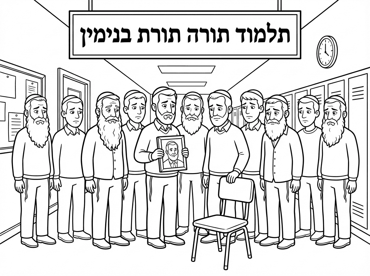 פשוט מדהים 
אשמח גם אם תוכל להוסיף שלט "תלמוד תורה תורת בנימין"
וכן 5 מתוך ה 10 מלמדים יהיו עם זקן ארוך