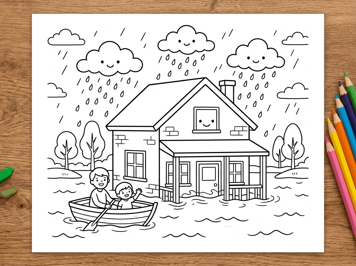 תמונה של בית מוצף