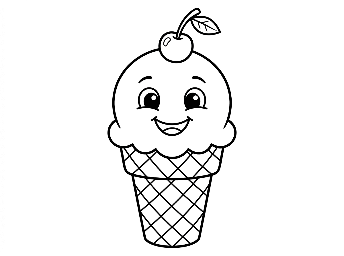 תצייר לי גלידה עם פרצוף מחייך