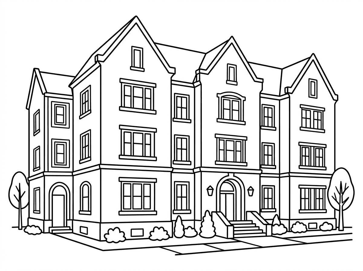 להכין דף צביעה של בניין 770