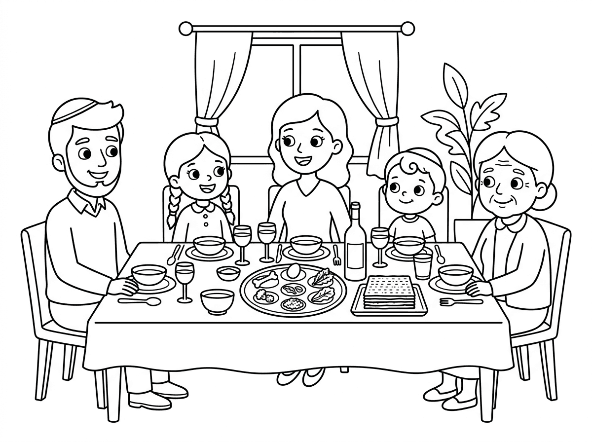 דף צביעה לפסח