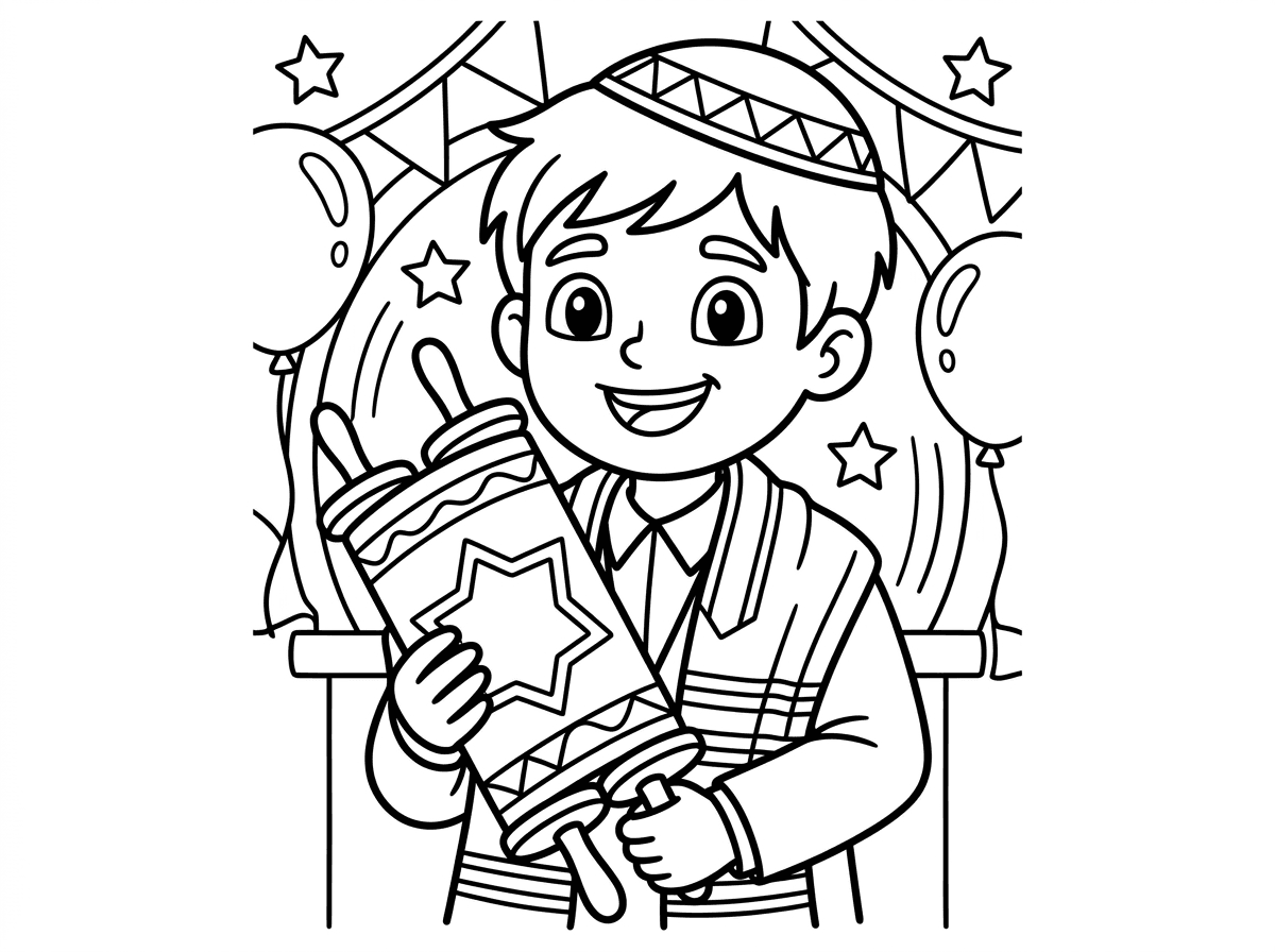 צור לי תמונה של ילד בר מצווה מצוייר