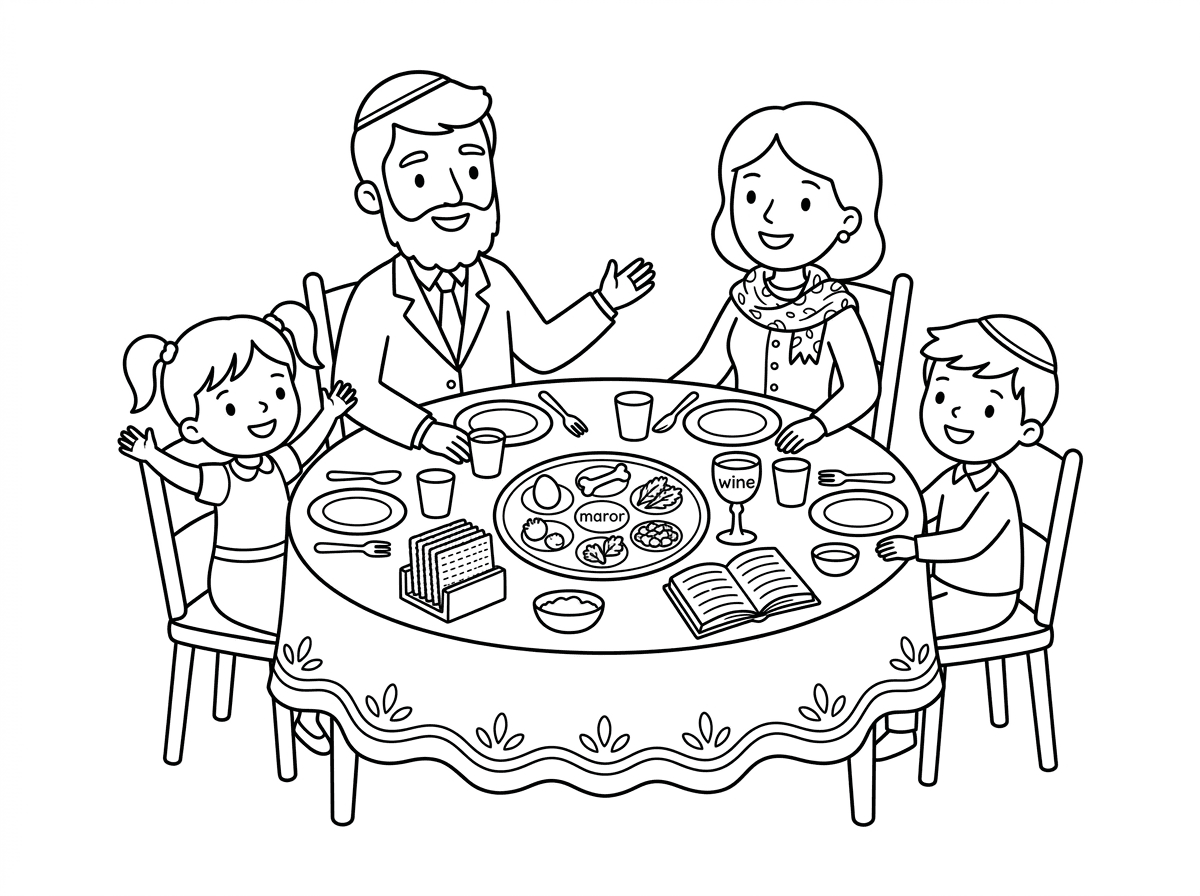 תכין דף צביעה פסח