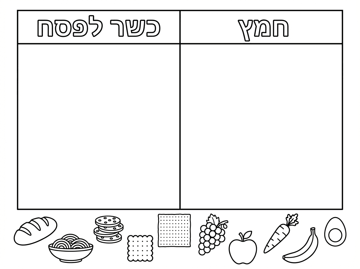 תשתדרג לי את הדף הזה שיהיו כותרות בטבלה של כשר לפסח וחמץ