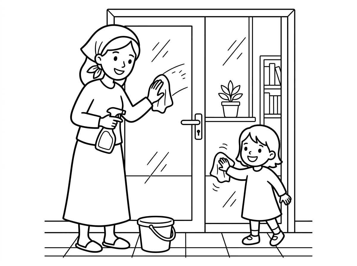 שהאמא תיהיה עם חצאית ומטפחת וחולצה ארוכה