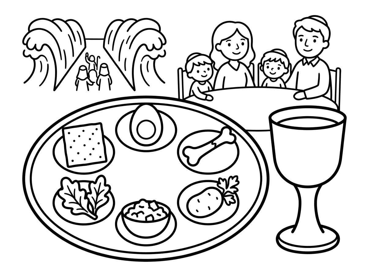 הי, אני רוצה דפי צביעה לפסח לגיל 4