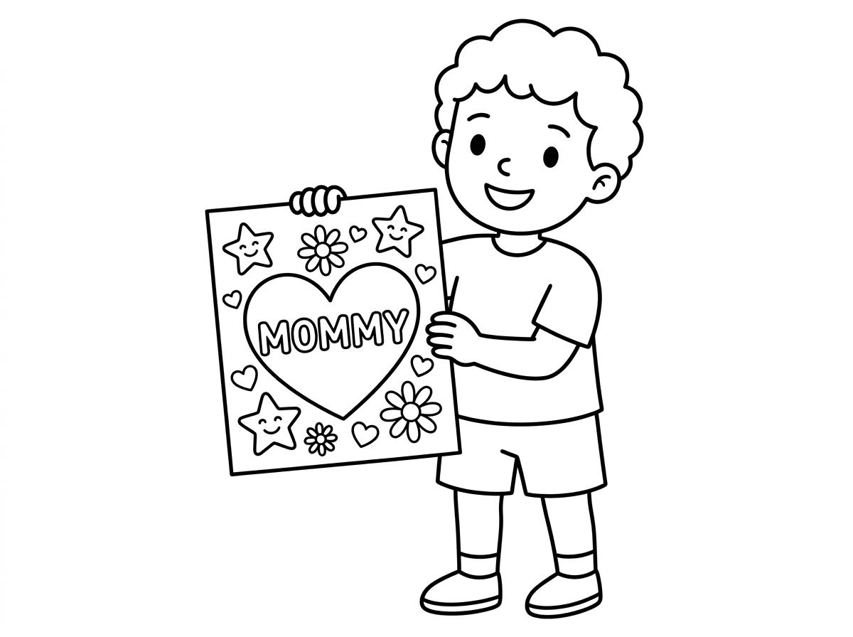 Look what a beautiful drawing for Mommy.