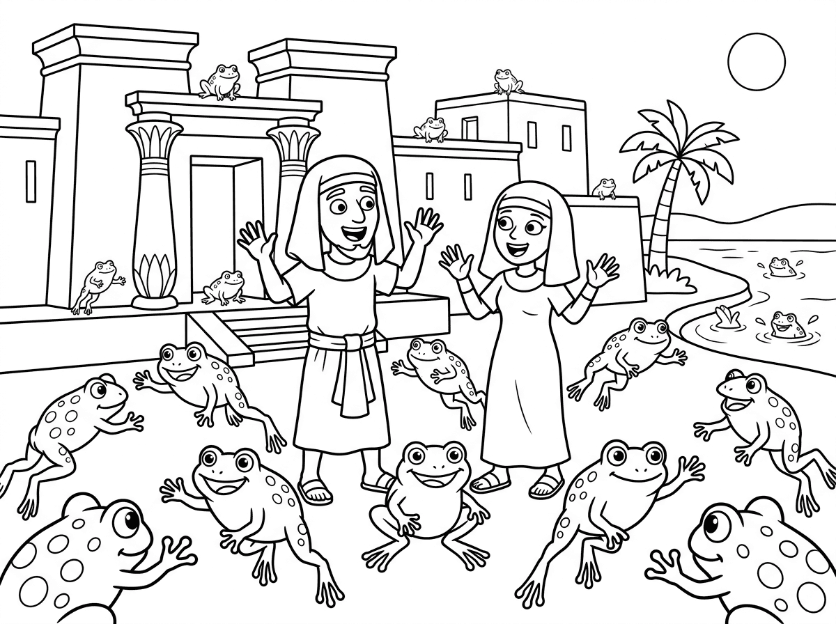 תכין לי דף עם מכת צפרדע שהיתה במצרים