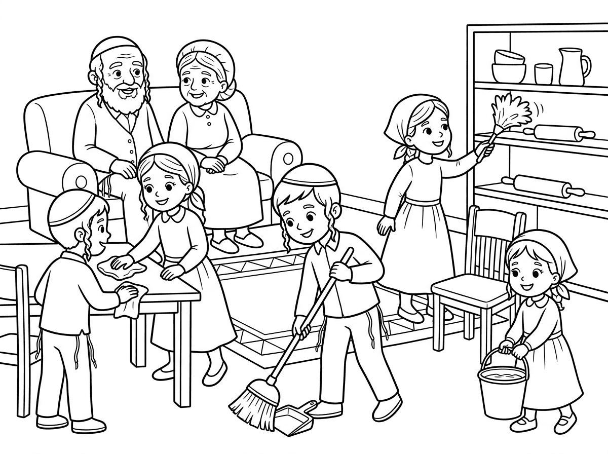 צור לי תמונה של ילדי משפחת פריינד מנקים לפסח אצל סבא וסבתא
רק דמויות חרדיות..