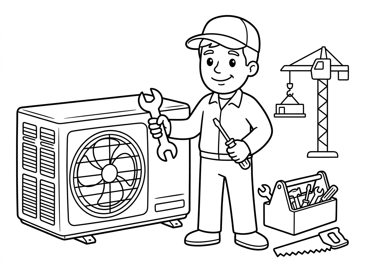 "תביאי לי ציור של אבא שעובד במזגנים עם כל הכלי עבודה מנוף ומסור ואיי."