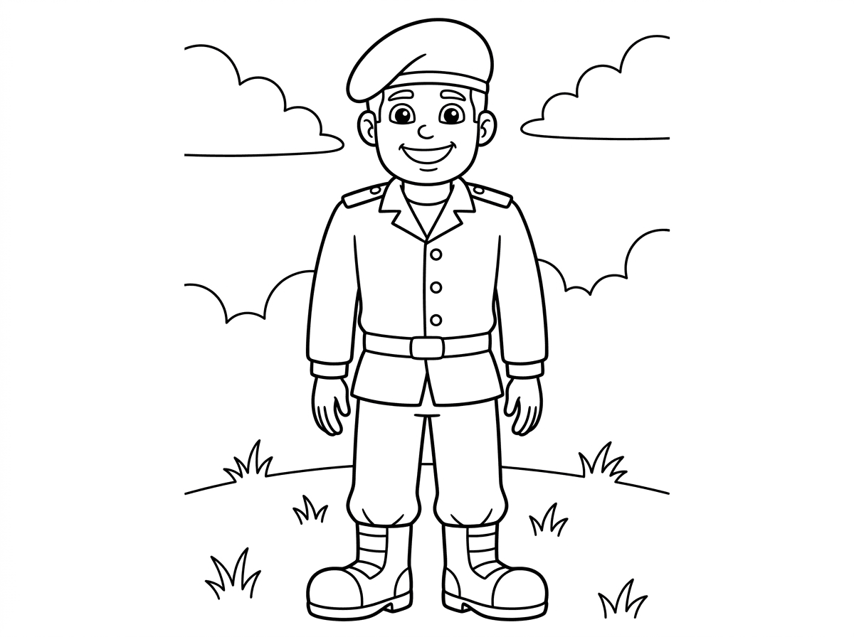 דף צביעה של חייל