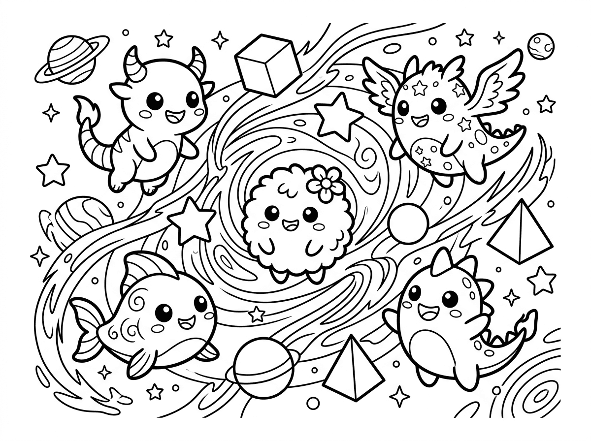 דף צביעה של פוקימונים בממד