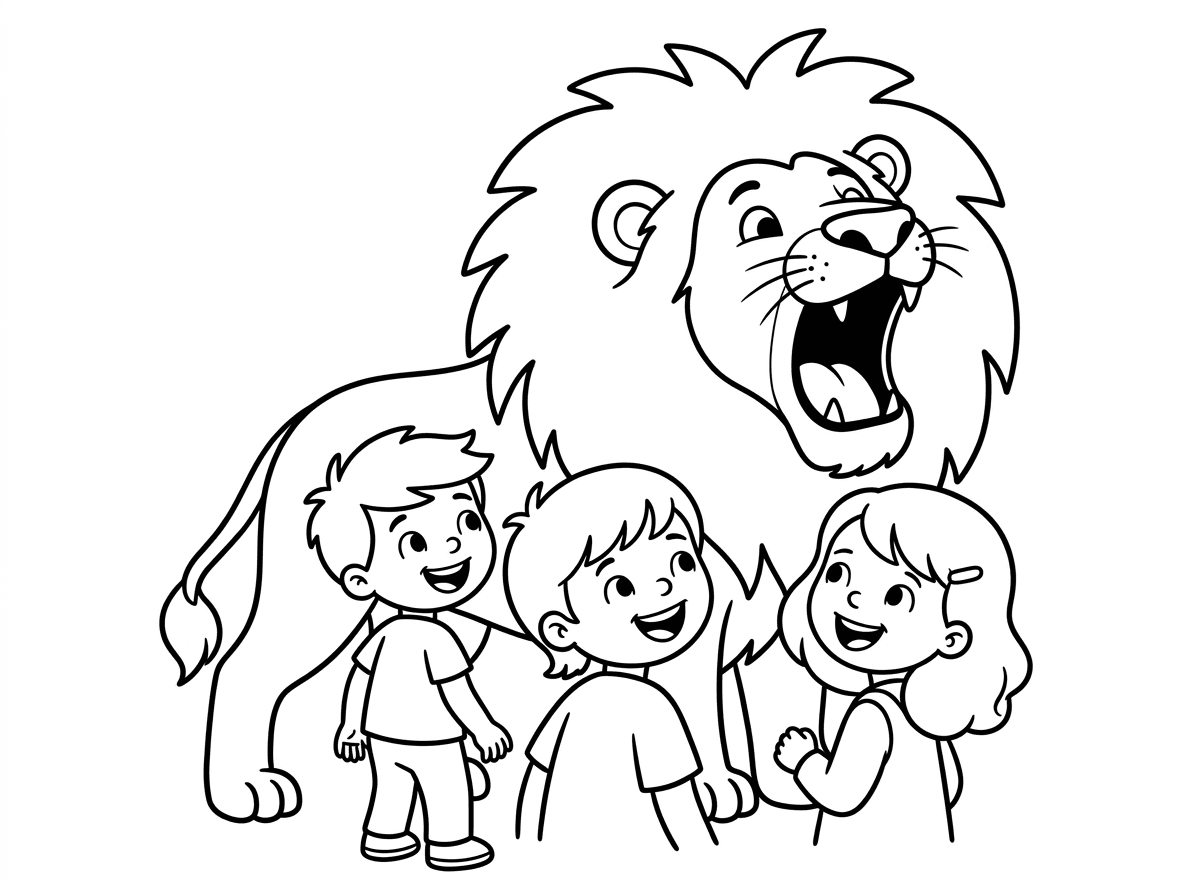 דף צביעה של ילדים עם שאגת הארי