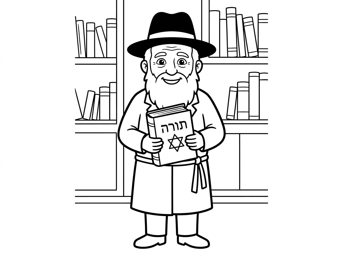 שלום. תעשה לי דף צביעה של הרבי מליובביץ