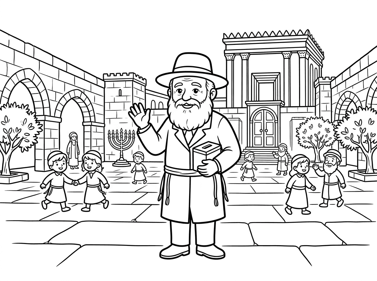 ציור של הרבי מלובאוויטש בבית המקדש