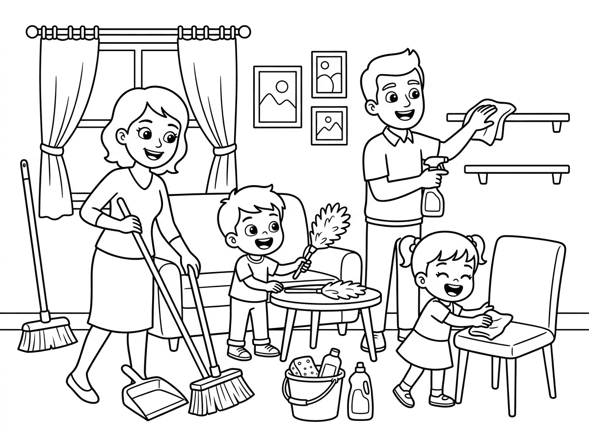 צור לי דפי צביעה של נקיונות לפסח