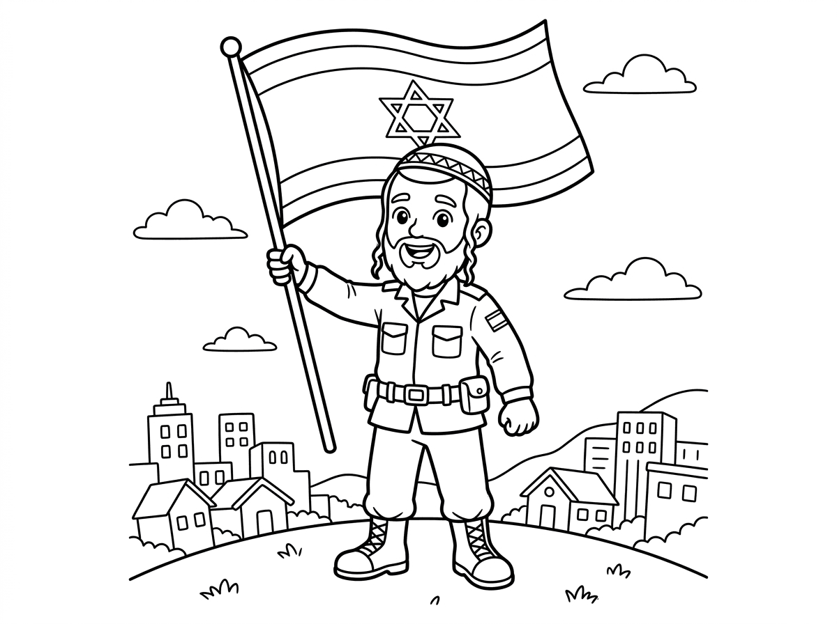 ציור
שרואים חייל חרדי מציל את המדינה