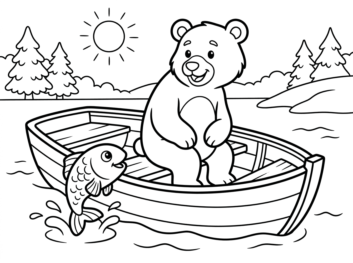 תעשה לי ציור של דובי ח וש שט בסירה