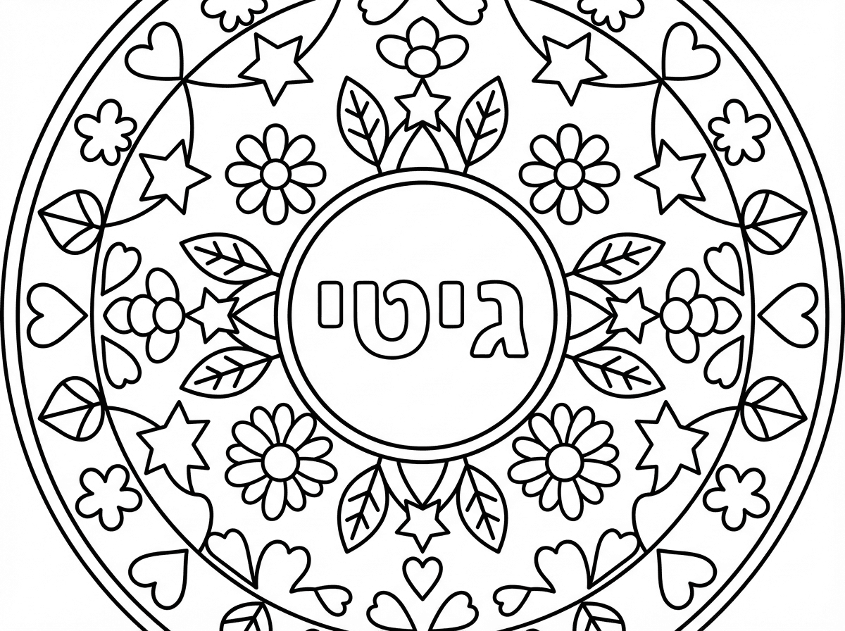 אני רוצה דף מנדלה שרשום גיטי