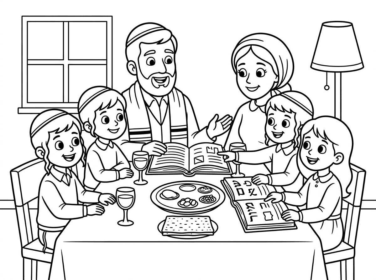 אני רוצה דפי צביעה לילדים בנושא פסח,ילדים דתיים