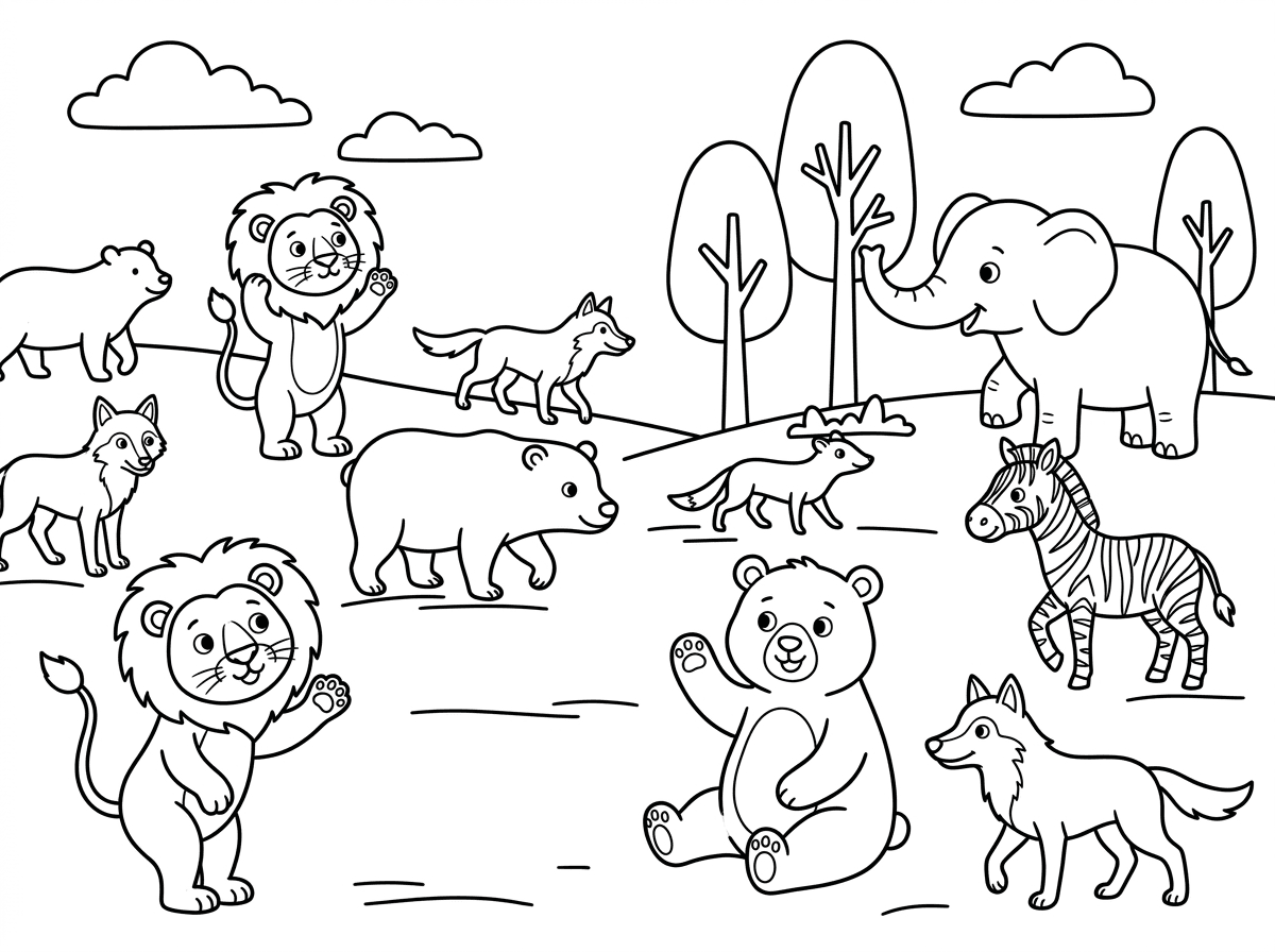 אם אפשר ציור של מכת ערוב עם הרבה חיות