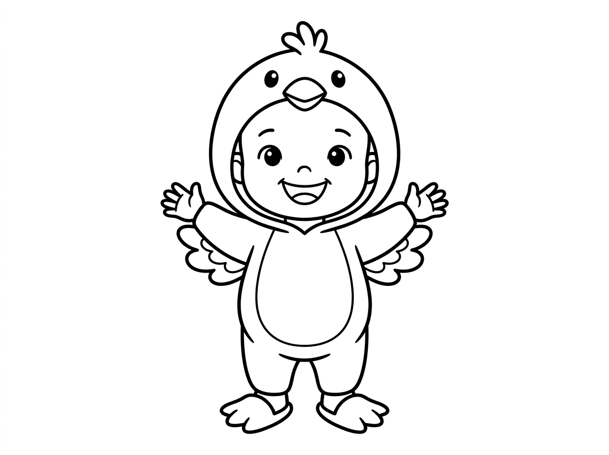 תינוק מחופש לאפרוח