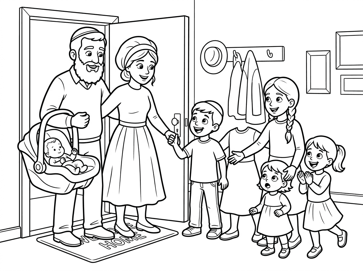 אפשר לשים כיפה על האבא וזקן ושהאמא תלבש חצאית ומטפחת על הראש