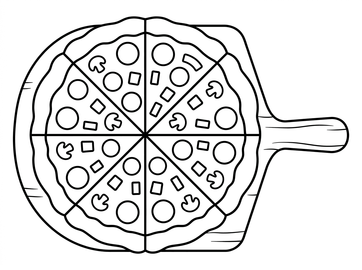 צור לי דף צביעה של האימוגי הזה: 🍕