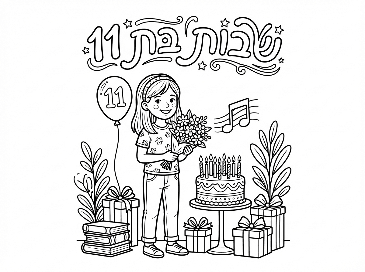 אפשר דף צביעה 
עם הכיתוב
שבות בת 11
עם ציורים קצת יותר בוגרים?