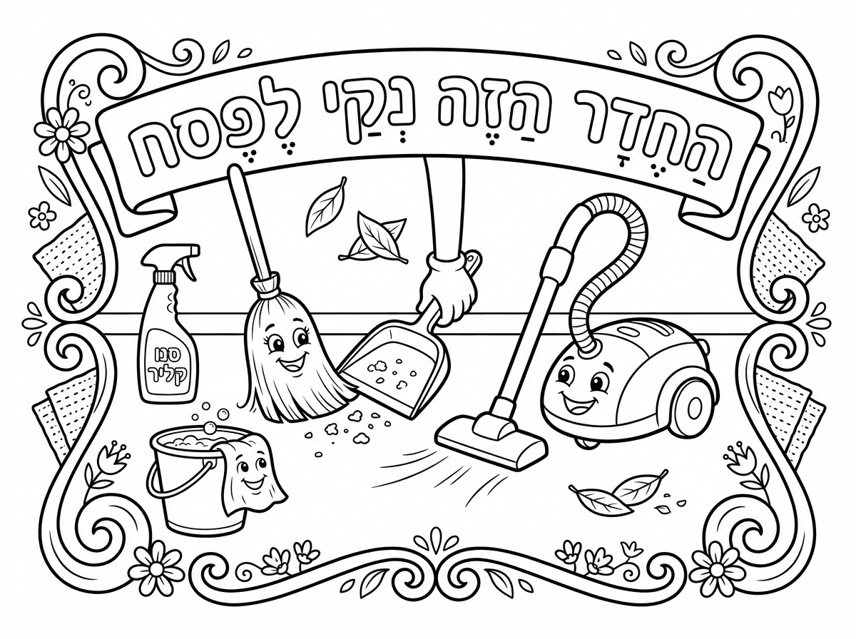 אולי דלי מים, סנו קלייר, אממ, כמו שעשיתם בתמונה הכי הכי הכי ראשונה, אממ עם עלה שמנקה. אז תעשה כל מיני דברים של ניקיון, סמרטוטים, דלי, מים,