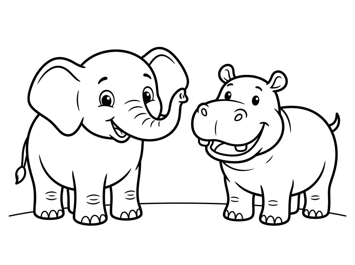 פיל והיפופוטם