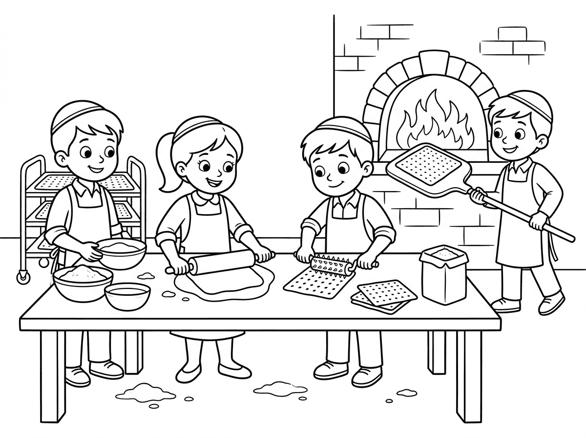 אני רוצה דף עבודה לפסח שחבי אפיית מצות